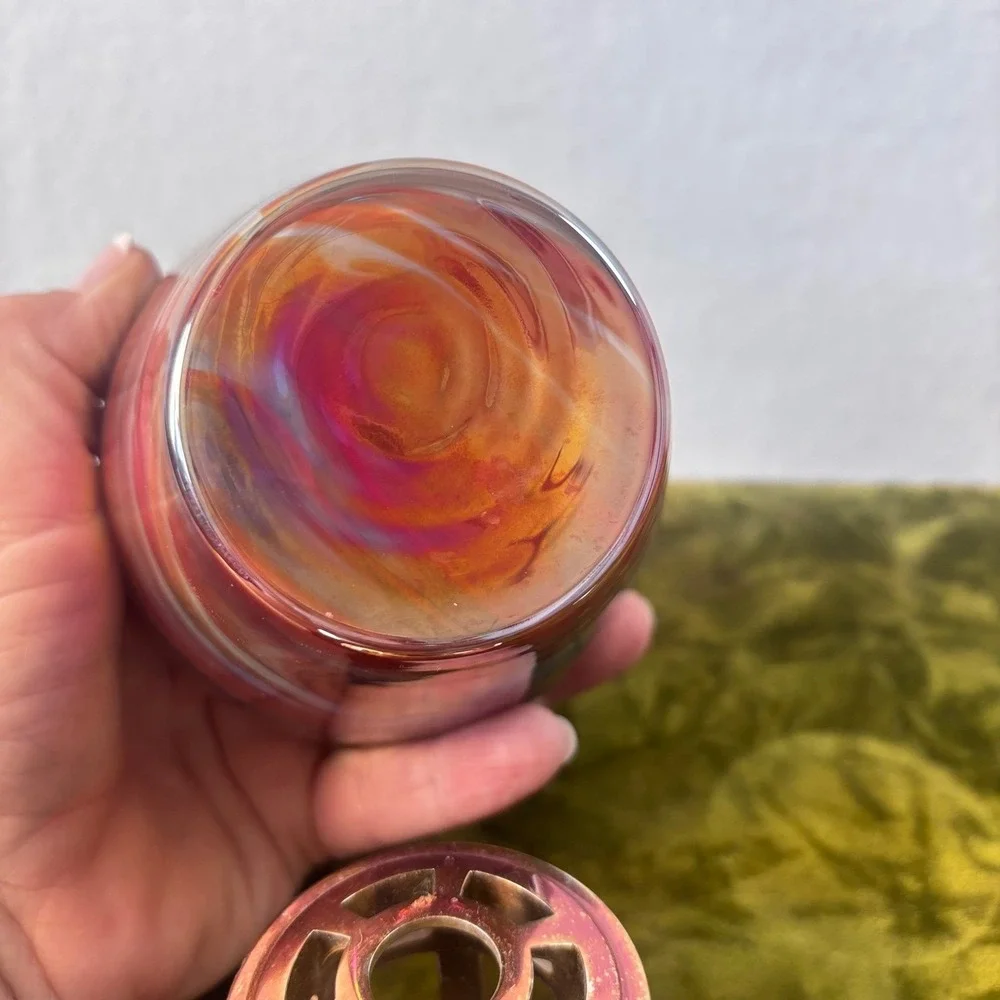 Lamp Berger Artisan Iridescent Glass Fragrance Lamp Catalytic Gold Silver Red